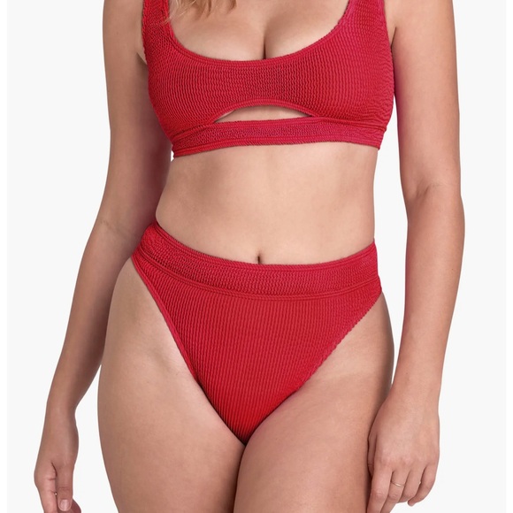 NWT Bond-eye Baywatch red cutout bikini top - S - Picture 3 of 5
